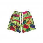 Underage study hall athletic shorts green product front 2 strings