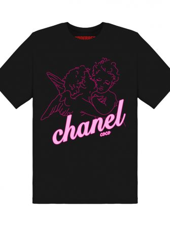Chanel angels tshirt underage product black front