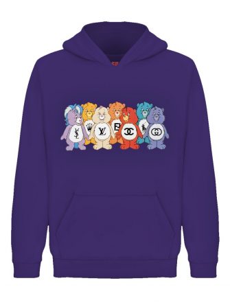 Underage designer care bears hoodie product purple front
