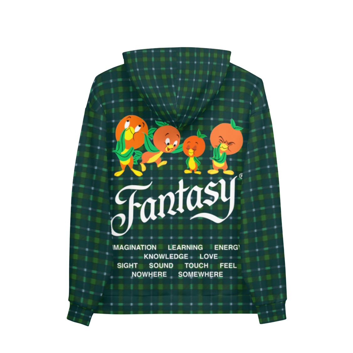 Vanilla Space Fantasy Pullover Hoodie Product Green Back