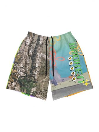 Vanilla space undersea camouflage athletic shorts product front 2 strings