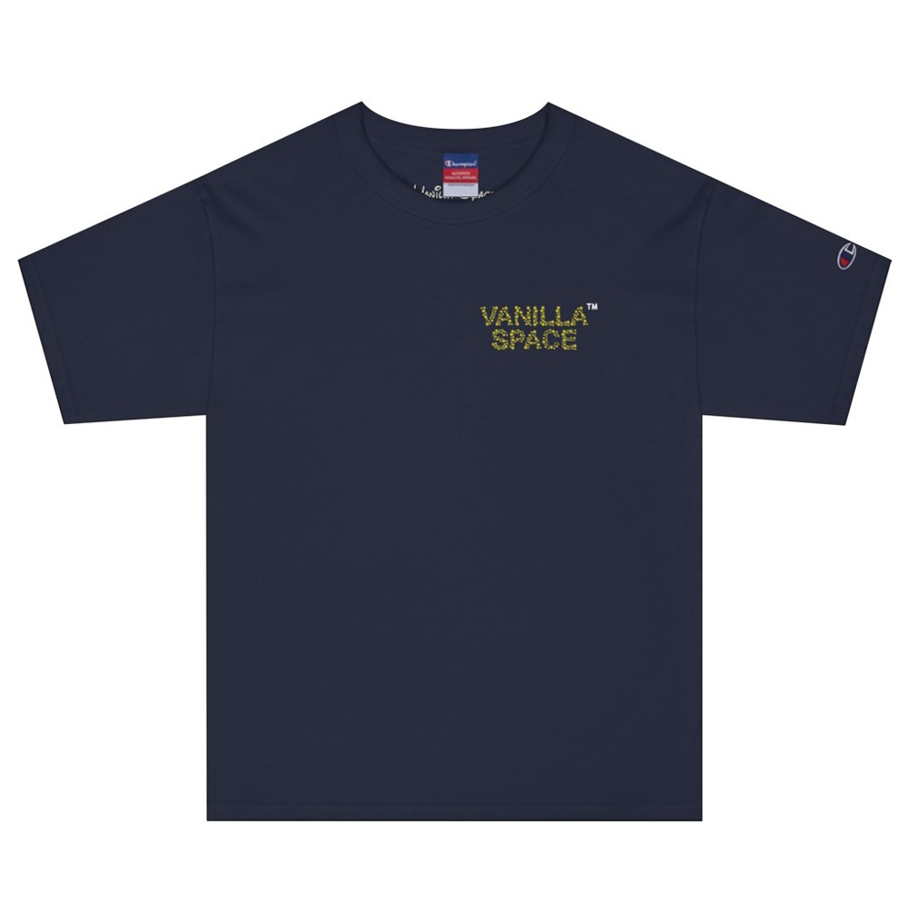 Vanilla space star cluster tshirt navy product front