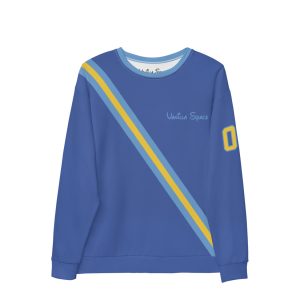 Vanilla space stripe crewneck sweatshirt product mariner blue front