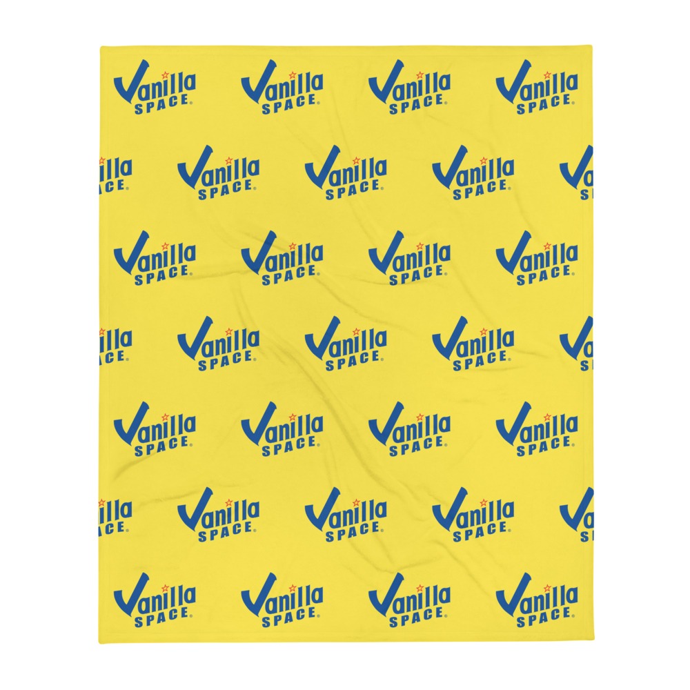 Vanilla Space Sugar Logo Throw Blanket (Yellow)