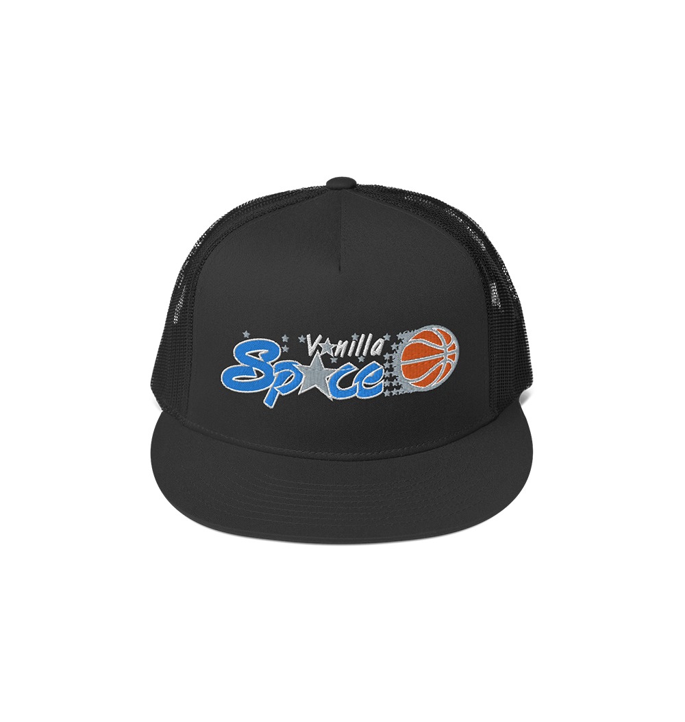 Vanilla Space Magical Team Logo Trucker Cap (Black/Black)