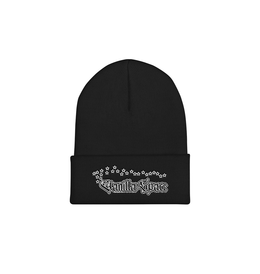 Vanilla Space Holiday Logo Embroidered Beanie (Black)