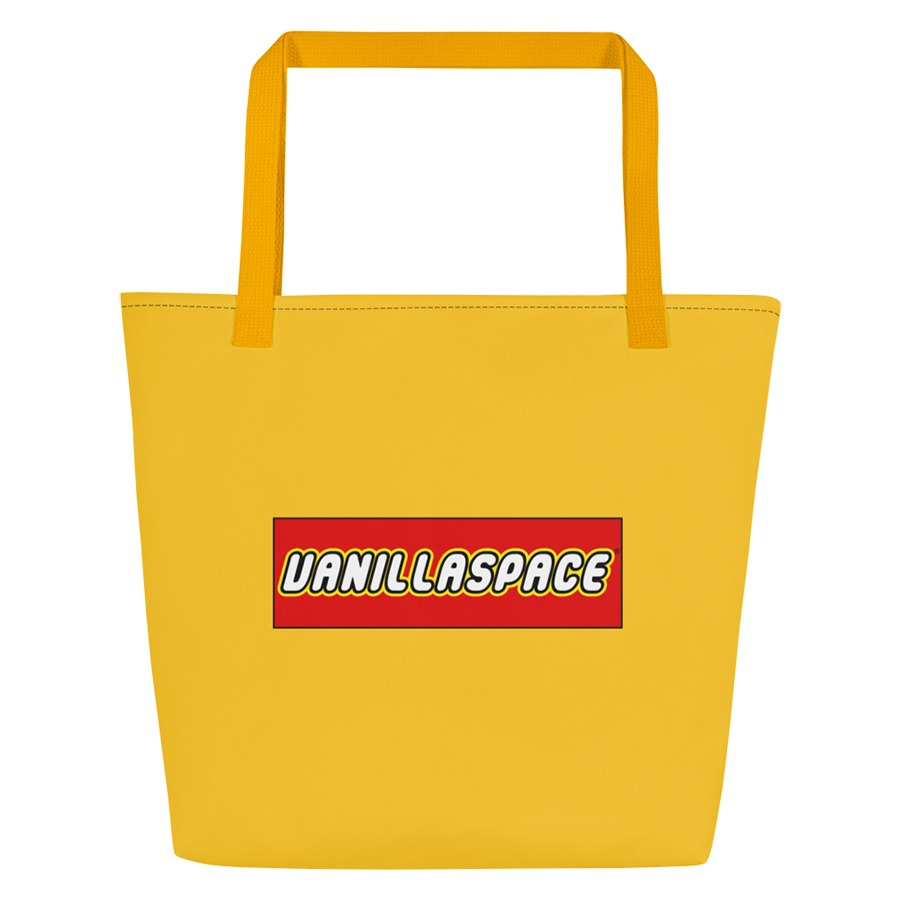 Vanilla Space Brick Logo Large Tote Bag (Yellow)