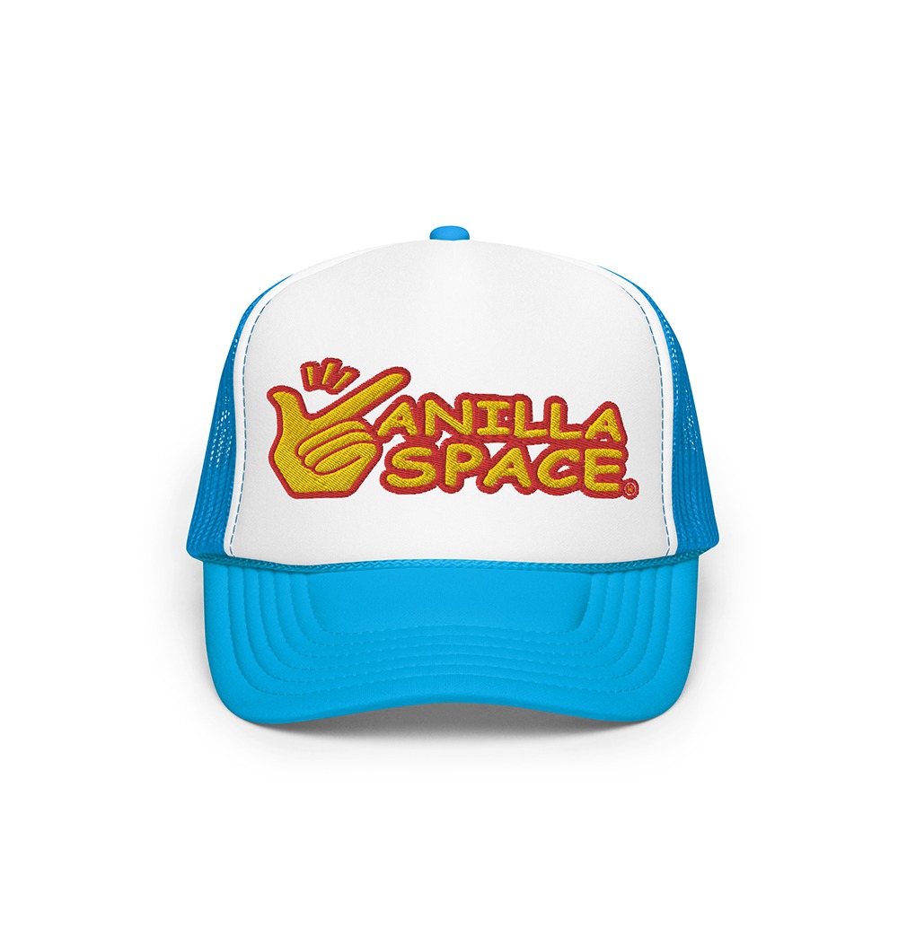 Vanilla Space Snapper Trucker Hat (Blue/White)