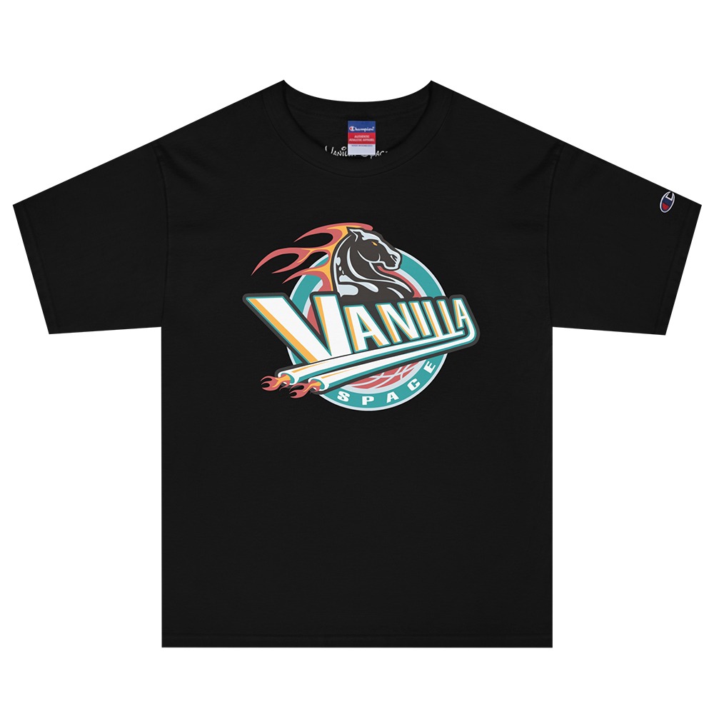 Vanilla Space Fast Horse Logo T-Shirt (Black)