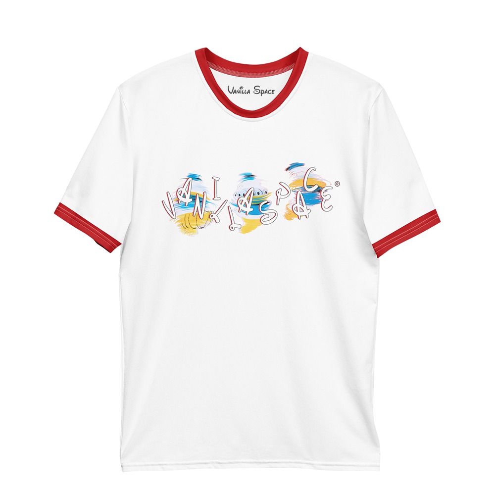 Vanilla Space Swirl T-Shirt (White/Red)